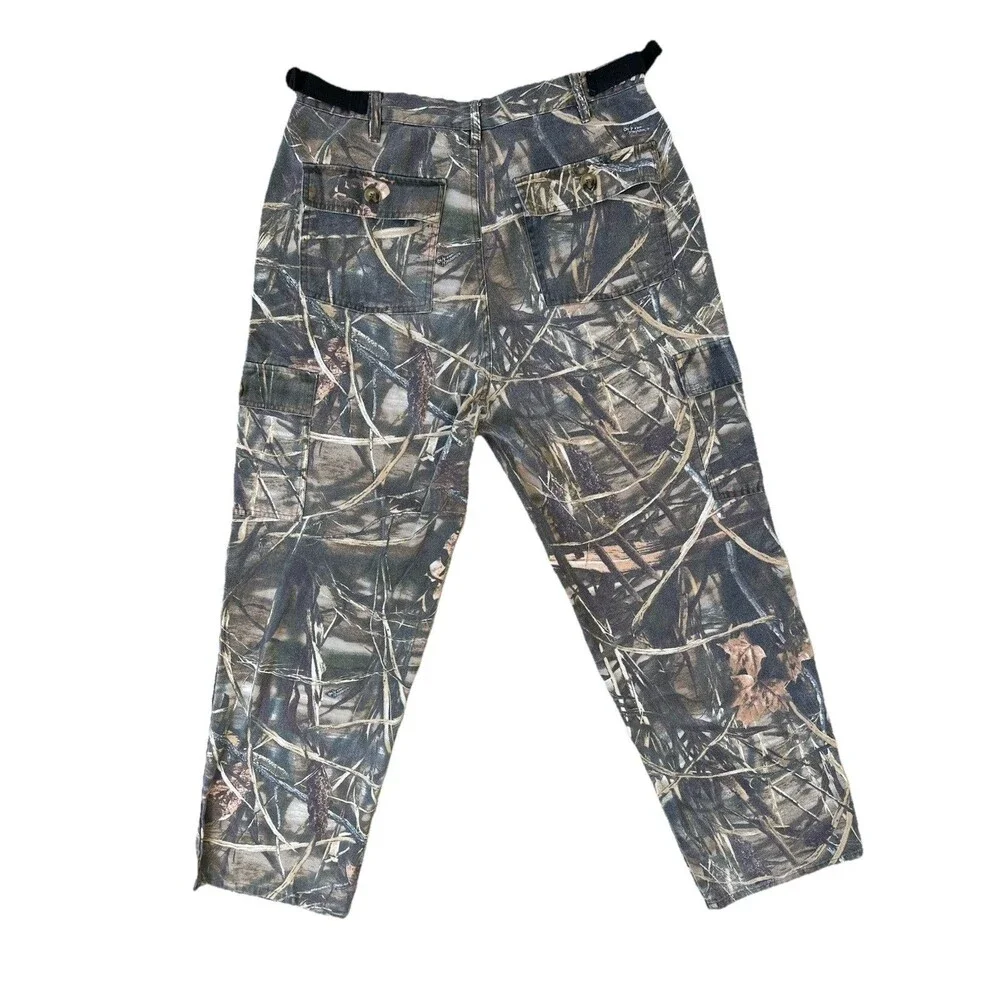 Whitewater Ducks Unlimited Camo Cargo Hunting Pants Mens Lg, Adjustable Realtree